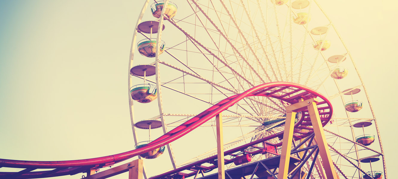 A ferris wheel at an amusement park.